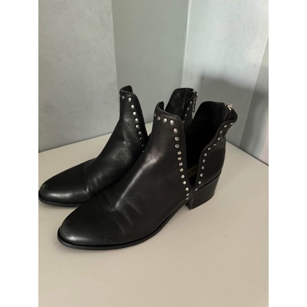 Steve Madden Black Studded Cutout Ankle Booties